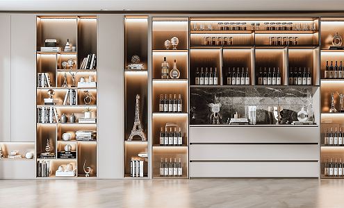 Modern Wine Cabinet 3d model