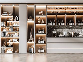 Modern Wine Cabinet 3d model