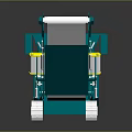 Green Tracked Mobile Crushing Machine With Conveyor Belt And Feeding Hopper