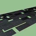 Chinese-style floor tile with word pattern 3d model