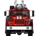 Red Off Road Fire Rescue Utility Vehicle With Extended Ladder And Equipment