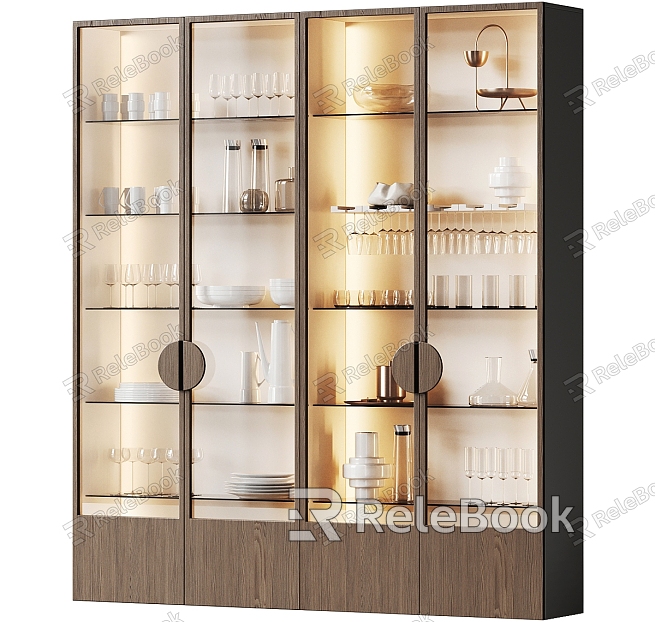 Modern Dining Cabinet Tableware Wine Cabinet Kitchen Cabinet Tableware Kitchen Cabinet Wine Cabinet Glass Cabinet Wall Cabinet Decorative Cabinet Wine Glass Wine Utensils Wine Jewelry Ornaments model