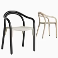 Modern Leisure Chairs With Curved Armrests And Wooden Frames In Various Colors