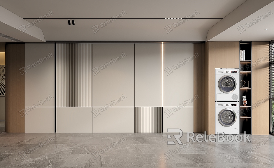 Modern living room background wall model