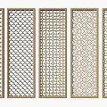 Decorative Room Partitions Featuring Various Intricate Hollow Out Patterns For Interior Space Separation And Decor 3d model