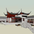 Traditional Ancient Architecture Design With Classic Roofs Courtyard Layout And Structural Details