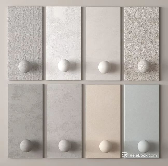 Building Exterior Wall Design With Various Textures And Neutral Color Options For Modern Architecture 3d model 