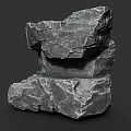 Natural Stacked Rocks With Rugged Textured Surfaces And Layered Outdoor Formation
