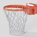Public Sports Facility Wall Mounted Basketball Hoop With Orange Rim And White Net