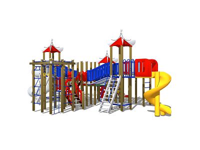 Modern slide rides model