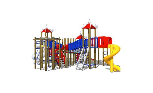 Modern slide rides 3d model