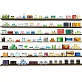 Various Types Of Medical Devices And Supplies On Organized Pharmacy Shelves