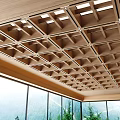 Chinese-style Solid Wood Ceiling Wooden Ceiling 3d model
