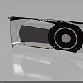 High Performance Modern Graphics Card With Cooling Fan And Metal Casing 3d model