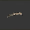 Ancient Architecture Ruins with Stone Walls and Square Layout Surrounded by Green Vegetation on Plateau