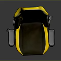 Yellow And Black Racing Style Ergonomic Office Chair With High Back Armrests And Wheels