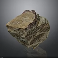 Natural Wood Stone Block With Layered Texture Brown Red Tones And Rough Surface