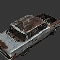 Abandoned cars. 3d model