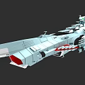 Advanced Modern Warship With Silver Gray Exterior Missile Launchers And Radar Antennas