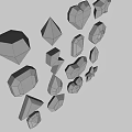 Crystal Gem Game Props 3d model