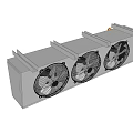 Industrial Air Conditioner Fan With Three Blades And Protective Grille