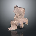 Wooden Stone Decorative Sculpture With Irregular Shape And Natural Texture