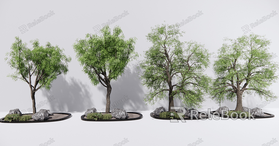 Modern Tree Landscape Tree Tree Pond Old Tree Big Tree model