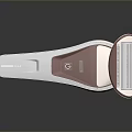 Modern Handheld Electric Shaver With Blue Pink White Design And Multiple Blades