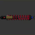 High Quality Hardware Tool Shock Absorber With Red Spring Black Body And Golden Component