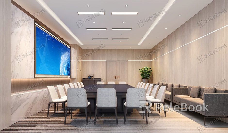 Modern Conference Room Company Office Large Conference Room Negotiation Room model