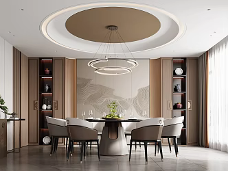 New Chinese Private Room Restaurant Private Room 3d model