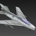 Gray Military Fighter Jet With Missiles And Detailed Cockpit