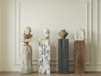 French installation sculpture ornaments 3d model