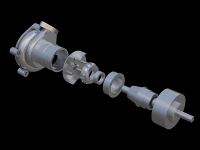 centrifugal water pump 3d model