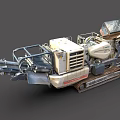 Tracked Mobile Crushing Machine With Loading Hopper And Control System 3d model
