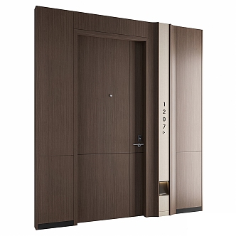 Modern Hotel Single Door 3d model