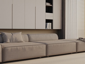 Three-seat sofa 3d model