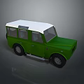 Green Off Road Vehicle With White Roof And Black Tires Design