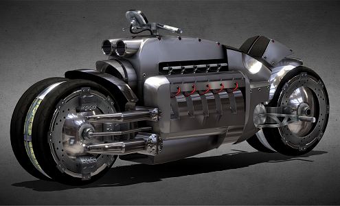 Modern Motorcycle Science Fiction Motorcycle Future Motorcycle 3d model