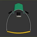 Professional Industrial Equipment With Green Top Yellow Base Gray Ring Structure And Black Handles