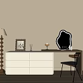 Dressing Table Middle Ancient Dressing Table Cream Simple Dressing Table Finished Dressing Table Cosmetic Ornaments 3d model