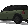 Green Compact SUV With Black Roof And Stylish Black Wheels