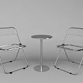 Green Folding Chairs With Metal Barrel Table Set Featuring Green Labels