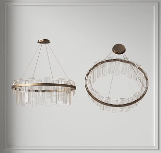 Light Luxury Chandelier 3d model