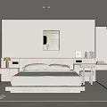 Minimalist Modern Bedroom Interior With Platform Bed Wooden Nightstand And Large Window View