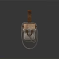 Rustic Wooden Device With Rope Bindings And Metal Hook Design 3d model