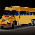 Modern school bus too drag modified school bus 3d model