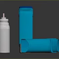 Portable Medical Electronic Inhaler Device with Blue Casing and Silver Canister