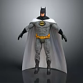 Detailed Batman Action Figure Toy With Gray Costume Cape And Classic Design Features