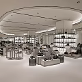 Bright Modern Retail Store Interior With Merchandise Displays Shelves And Spacious Shopping Area